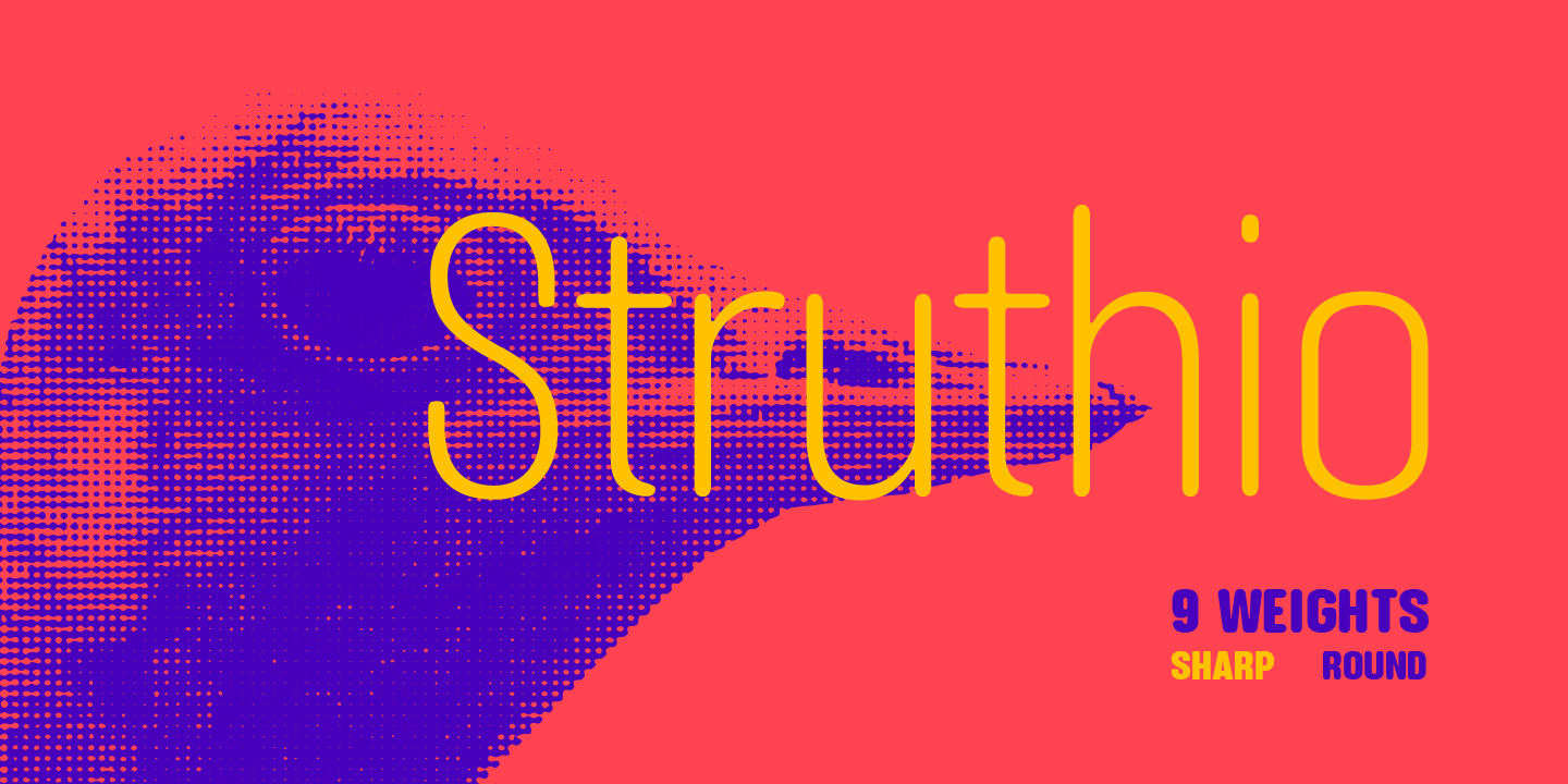 Beispiel einer Struthio Bold-Schriftart